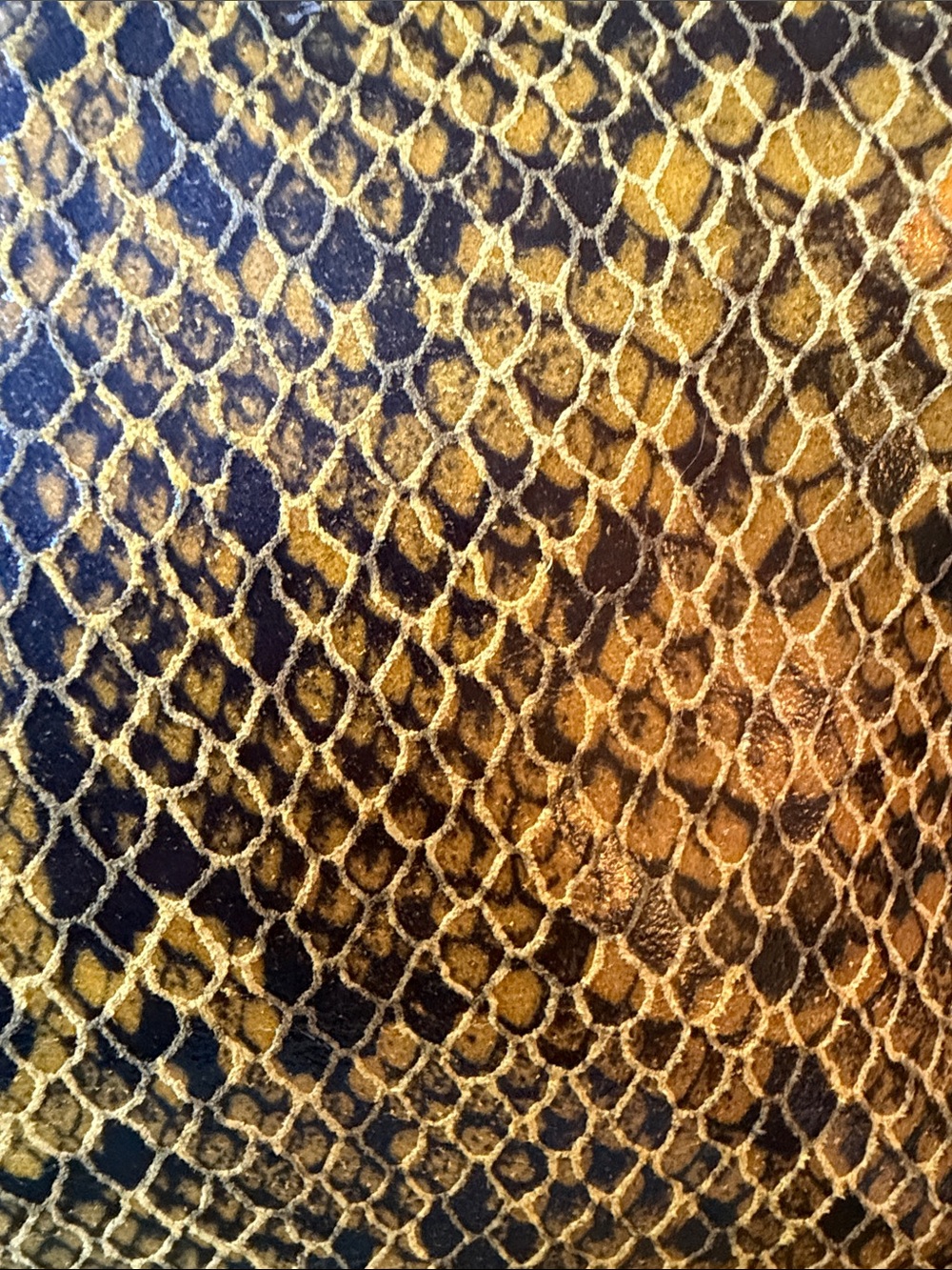 Michael Rome Yellow Python-Print Structured Shoulder Bag -NWT - Picture 8 of 13